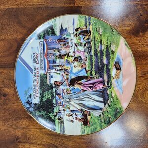 Vintage Little House On The Prairie Founder's Day Collection Picnic Plate 24kt